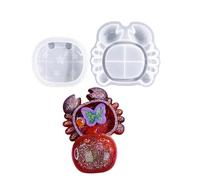 Marine Shellback Shrimp Storage Container Elastomero Stampaggio Cast per colofonia Art Imprese Stampo in Silicone Scatola di immagazzinaggio Tema Mare Tartaruga Crostaceo Design Resina Casting Mold