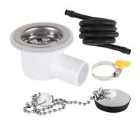 Marine Sink Drain Angle Fitting - ABS Stainless Steel 78.7 Inches Pipe Adapter, Leak Proof Waste Connector, Angled Joint | RV Sink Fitting, Boat Plumbing Adapter, Camping Drain Hose For Travel R
