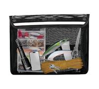 Marine Storage Bag, Self-Adhesive Boat Organizer Net, 13.4 x 9.8 Inches, Large Capacity Mesh Design, Quick-Access Utility Pocket, Life Jacket Storage Pouch for Fishing Gear