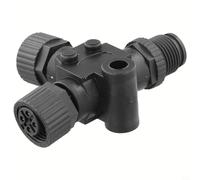 Marine T Connector M125P Splitter a 3 vie per NMEA 2000 Backbone Drop Adatto per cavi di comunicazione marina con bloccaggio filettato e impermeabile IP67