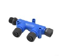 Marine T Splitter Connettore M125P a 37 vie con bloccaggio filettato, connettore impermeabile IP67 per reti NMEA 2000 e sistemi di comunicazione marina (1 maschio a 3 femmine)