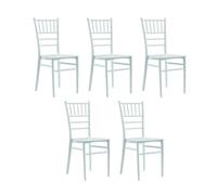 MarinelliGroup Sedia chiavarina BIANCA ristorante cerimonia giardino catering eventi polipropilene Linda SET 5 PEZZI