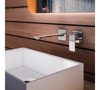 Mariner Arya rubinetto lavabo a parete proiezione: 200 mm, incluso corpo incasso move, ARY1000-CR+INT0035-CR+BOQ0059-CR, Arya cromo [Rubinetteria Bagno > Rubinetteria Lavabo]