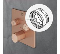 Mariner Eden ricambio fissaggio per manicotto di controllo del volume, RIC0010-RS, Eden rame spazzolato [Rubinetteria Bagno > Ricambi Rubinetteria Bagno]