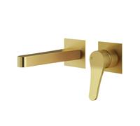 Mariner Kobra rubinetto lavabo a parete, proiezione: 174 mm, incluso corpo incasso move, KOB1000-OB+INT0035-OB+BOQ0060-OB, Kobra oro spazzolato [Rubinetteria Bagno > Rubinetteria Lavabo]