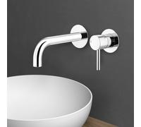 Mariner Logica rubinetto lavabo a parete proiezione: 212 mm, incluso corpo incasso smart, LOG1111-CR+INT0055-00+BOT0058-CR, Logica cromo [Rubinetteria Bagno > Rubinetteria Lavabo]