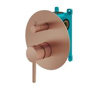 Mariner Logica set vasca/doccia per 2-3 uscite, incluso corpo incasso, LOG1901-RS+INT9036-00, Logica rame spazzolato [Rubinetteria Bagno > Rubinetteria Doccia]