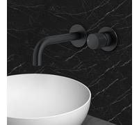 Mariner Logica Shine rubinetto lavabo a parete proiezione: 212 mm, incluso corpo incasso smart, LOS1111-NO+INT0055-00+BOT0058-NO, Logica Shine nero opaco [Rubinetteria Bagno > Rubinetteria Lavabo]