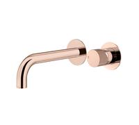 Mariner Logica Shine rubinetto lavabo a parete proiezione: 250 mm, incluso corpo incasso smart, LOS1111-RG+INT0055-00+BOT0258-RG, Logica Shine oro rosa [Rubinetteria Bagno > Rubinetteria Lavabo]