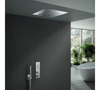 Mariner Oasy one sistema doccia con termostatico, set doccia e pannello pioggia in acciaio inox per installazione a soffitto, OASV1903-CR#Set2, Oasy cromo [Rubinetteria Bagno > Sistemi Doccia da Incas
