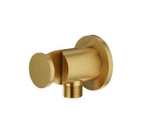 Mariner presa d'acqua in metallo con supporto doccetta rotonda, WLS0300-OB, Arya; Logica; Tao; Uno oro spazzolato [Rubinetteria Bagno > Gomito di collegamento a parete]