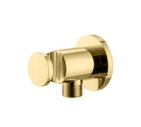 Mariner presa d'acqua in metallo con supporto doccetta rotonda, WLS0300-OR, Arya; Logica; Tao; Uno oro [Rubinetteria Bagno > Gomito di collegamento a parete]