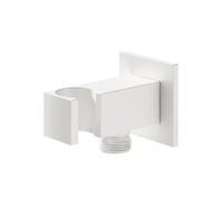 Mariner presa d'acqua in metallo con supporto doccetta squadrato, WLS0301-BO, Kobra; Otto; Quadra bianco opaco [Rubinetteria Bagno > Gomito di collegamento a parete]