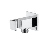 Mariner presa d'acqua in metallo con supporto doccetta squadrato, WLS0301-CR, Kobra; Otto; Quadra cromo [Rubinetteria Bagno > Gomito di collegamento a parete]
