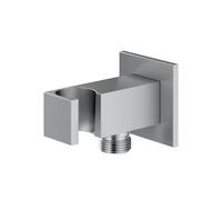 Mariner presa d'acqua in metallo con supporto doccetta squadrato, WLS0301-CS, Kobra; Otto; Quadra cromo spazzolato [Rubinetteria Bagno > Gomito di collegamento a parete]