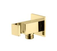 Mariner presa d'acqua in metallo con supporto doccetta squadrato, WLS0301-OR, Kobra; Otto; Quadra oro [Rubinetteria Bagno > Gomito di collegamento a parete]