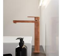 Mariner Quadra rubinetto lavabo con corpo del rubinetto rialzato, QUA0052-RS, Quadra rame opaco vintage [Rubinetteria Bagno > Rubinetteria Lavabo]