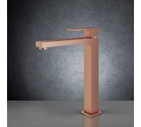 Mariner Quadra rubinetto lavabo con corpo del rubinetto rialzato, QUA0052-RS, Quadra rame spazzolato [Rubinetteria Bagno > Rubinetteria Lavabo]