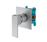 Mariner Quadra set doccia, incluso corpo incasso, QUA1900-CS+INT9035-00, Quadra cromo spazzolato [Rubinetteria Bagno > Rubinetteria Doccia]