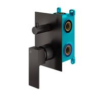 Mariner Quadra set vasca/doccia per 2-3 uscite, incluso corpo incasso, QUA1901-GM+INT9036-00, Quadra antracite spazzolato [Rubinetteria Bagno > Rubinetteria Doccia]