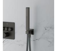 Mariner set doccetta in metallo con presa d'acqua e supporto doccetta, WLS3100-GM, Kobra; Otto; Quadra antracite spazzolato [Rubinetteria Bagno > Set Doccia]