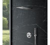 Mariner sistema doccia con termostatico Eden round incl. corpo incasso, pannello pioggia con 1 tipo di getto e set doccetta in metallo, EDE1902-CR#Set5, Eden cromo [Rubinetteria Bagno > Sistemi Doccia