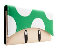 Mario 1UP Fungo Vita Extra Borsa/Portamonete Tri-Fold Tasca per Monete & Porta Tessere, Verde