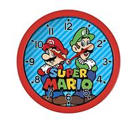 Mario Brothers GSM3047 - Orologio da parete rosso e blu
