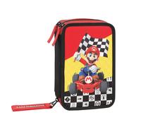 MARIO KART Astuccio Scuola Ufficiale Mario Kart Astuccio 3 Scomparti Bambino e