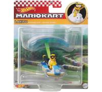 Hot Wheels Modellino auto Die Cast MARIO KART GLIDER Lakitu Standard kart Parafoil Glider SUPER MARIO - Scala 1:64 lunghezza 5cm