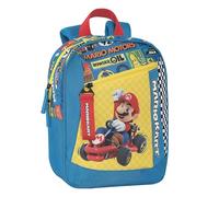 MARIO KART - Mini Zaino Ufficiale Mario Kart, con Vano Principale, Tasca Frontale, Spallacci, Retro e Fondo Imbottiti, Pratiche Chisure a Zip, 23 x 30H x 10 cm