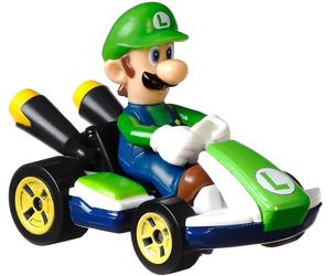 MARIO KART Modello DieCast LUIGI STANDARD 5cm Scala 1:64 Hot Wheels GLP37