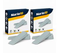 Mario10 Cunei fermaporta in gomma, resistenti, per interni ed esterni, confezione da 2, grigio