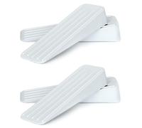 Mario10 Fermaporta in gomma antiscivolo per interni ed esterni, confezione da 4 (bianco)