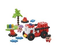 Marioinex 903193 Building Blocks Mini Waffle City Fire Truck 80 Pezzi 2 Figure