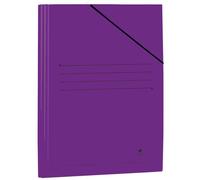 Mariola Cartella Folio in Cartoncino Laminato 500gr/m2 - Misure 34x25cm - Chiusura con Gomma Elastica - Colore Viola