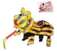 Marionetta a mano con fili e asta, statuetta asiatica, artigianato portatile for feste, regali for bambini, festa di primavera, molto divertente(Yellow)