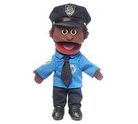Marionetta da mano nera da 14"""" raffigurante un poliziotto