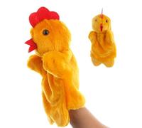 Marionetta in peluche a forma di gallina e gallo, giocattolo interattivo per raccontare storie e giochi di ruolo per bambini, giocattolo per l'apprendimento precoce delle abilità motorie, 27 cm