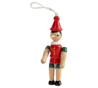 Marionetta Pinocchio in Legno Decorata a Mano 10 cm Articolata