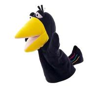 Marionette a mano - 9,84 in Bocche aperte mobili | Marionette con guanti di peluche, spettacoli di ruolo divertenti, spettacolo di burattini, per bambini piccoli, pupazzi ripieni di corvo per bambini