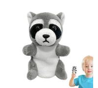 Marionette a mano con animali | peluche e cotone PP, altezza 9 cm | bambole morbide per bambini | Panda, Leopardo | apprendimento precoce narrativa giocattolo