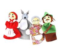 Marionette a mano di Cappuccetto Rosso 4 pezzi/set, giochi di ruolo interattivi Teatro di burattini per bambini Racconto di storie