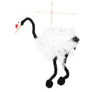 Marionette Crane Toy - Push String Puppet, bambola artigianale in legno | Puppet a mano per bambini, giocattolo interattivo educativo per l'apprendimento, bambola per la narrazione