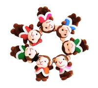 Marionette da a scimmia in peluche, set di 7 pezzi, giocattolo per l'ora