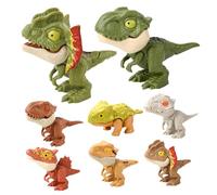 Marionette da Dito Dinosauri - 8 Mini Figure di Dinosauri con Giunto Mobile, Marionette Educative Divertenti per Decorazioni da Interni per Bambini 3+