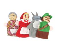 Marionette da per bambini piccoli: multicolore, 4 giocattoli con animali per raccontare storie, gioco di marionette educative, materiale in tessuto felpato, dita del bambino facili da usare