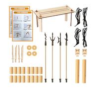 Marionette in Legno per Scherma con Giunti,Burattini Da Combattimento Per 2 Giocatori - Pupazzi Per Scherma Dal Ritmo Veloce | Per Casa Scuola Festa Aula Giochi Interno Esterno Compleanno