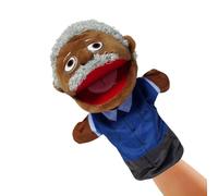 Marionette per famiglie per bambini - Set di burattini a mano per persone d | Figurine di narrazione a bocca mobile con personaggi di bambole di afroamericane - Palcoscenico teatrale per la sala gi