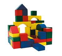 Marionette Wooden Toys Unisex-Baby 8711252168258 - Set di 100 mattoncini in Legno, Colore: Verde/Giallo/Blu/Rosso